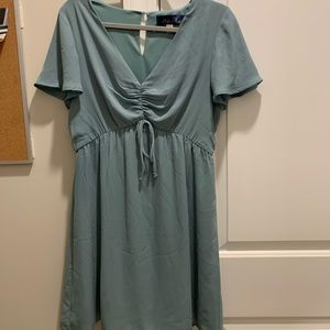 Blue River ruched v-neck dress